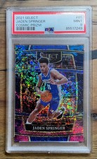 2021-22 PANINI ~ SELECT RC #85 JADEN SPRINGER CONCOURSE COSMIC PRIZM PSA 9