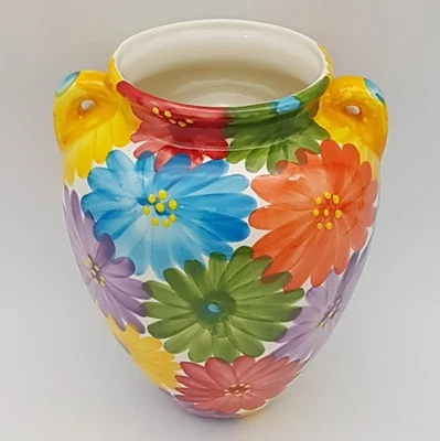 CERAMICA PADILLA Large Spanish Hanging Urn Wall Pot 22 cm x 19 cm Handmade Ceramic Pottery