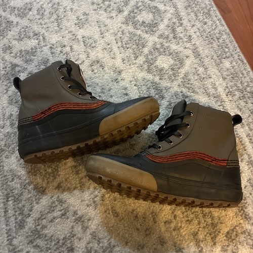 Vans Standard Mid Snow MTE Waterproof Boots Grey Lace-Up Ankle Sneaker Mens 9