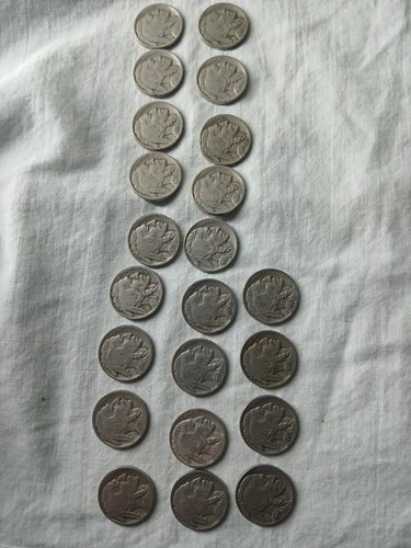 Collection of 22 Different Buffalo Nickels In Good Condition