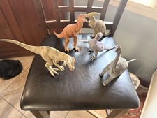 Lot Of 5 Vintage Dinosaurs Greenbrier  Other Brands Dinosaur Figures 6-8 Inches