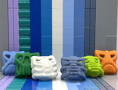 LEGO Bionicle Krana Masken Konvolut 6 Stück Bohrok verschiedene Farben