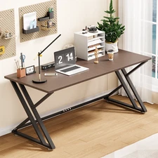 70in Home Office Desk,Large Computer Desk,Modern Executive Desk,Workstation