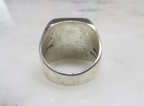 Men's Taxco Sterling Silver Sodalite Ring ~ Size 10 ~ 23grams ~ 12-G896 - Picture 4 of 8