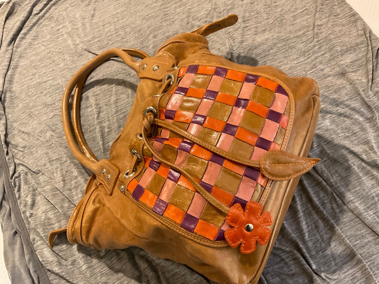 Sofia C. Light Camel Brown Leather Multi Color Sh… - image 13