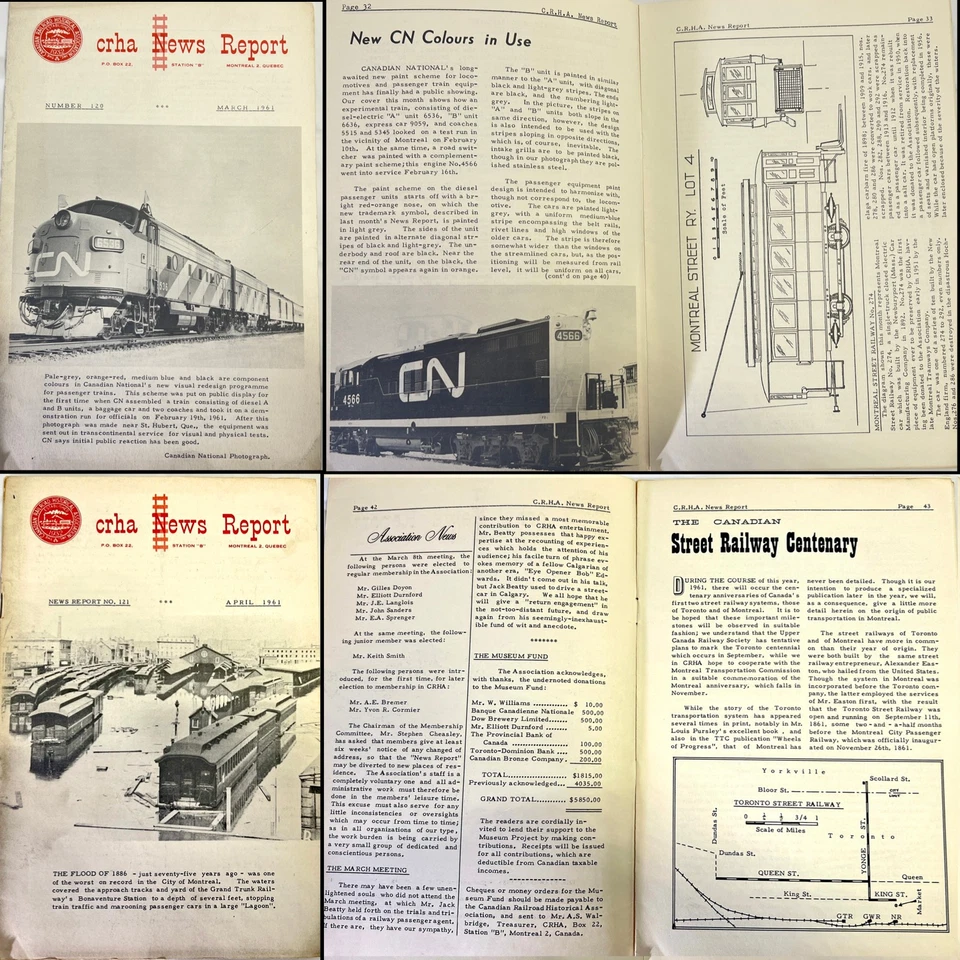 1961 年 1 月 - 12 月加拿大铁路杂志发行 #118 - #128 CRHA 新闻报告 — 第 3/4 张图片