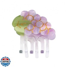 Small Grape Claw Clips,Cellulose Acetate Hair Clips,Small Claw Clips for Wome