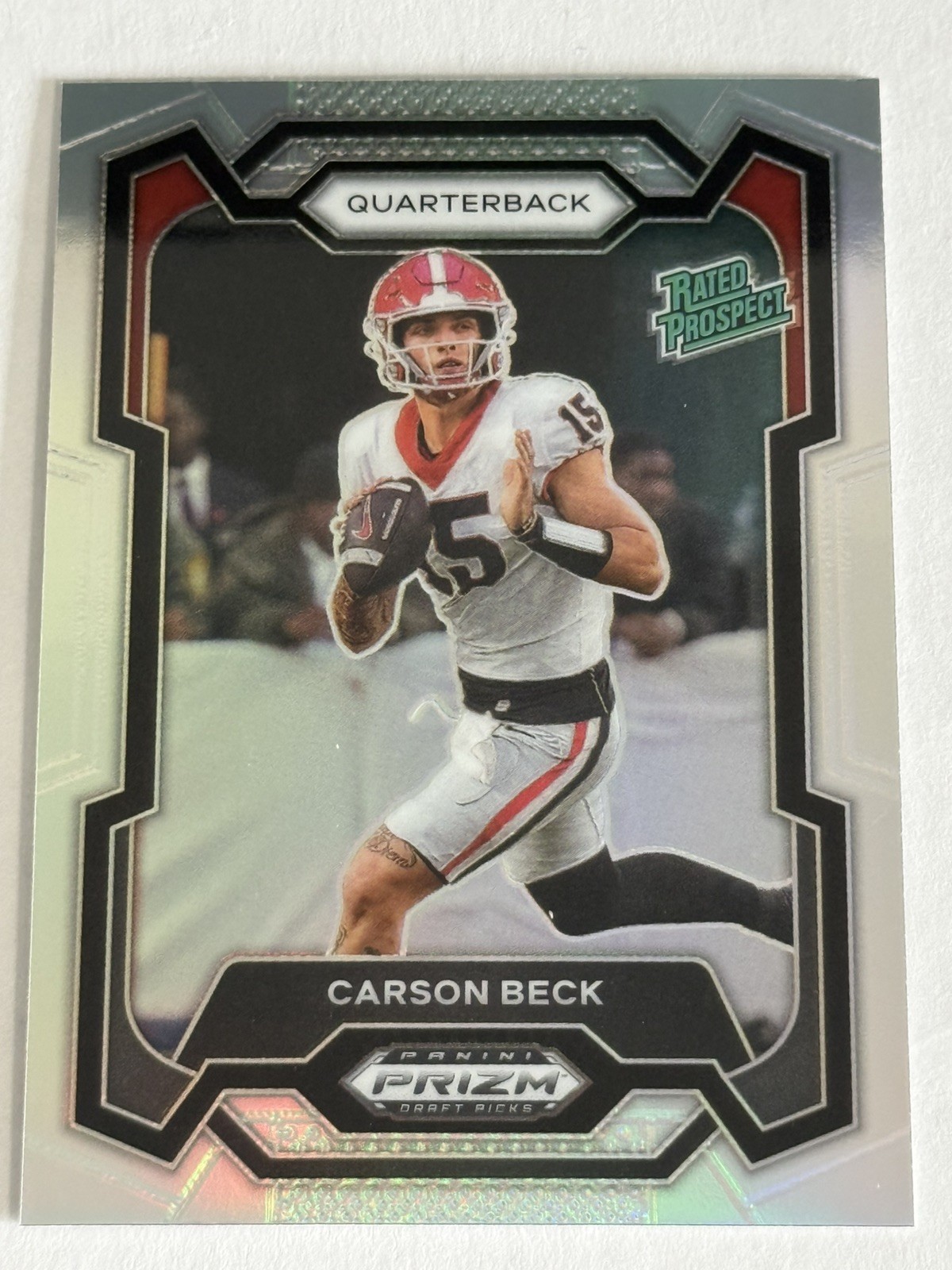 2024 Panini Prizm Draft Picks Silver Prizm Carson Beck Rated Prospect #130
