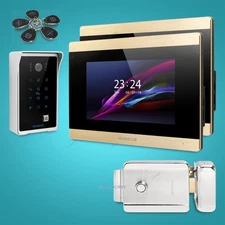 HOMSECUR 7" Wired Hands-free Video Door Entry Security Intercom+Black Camera