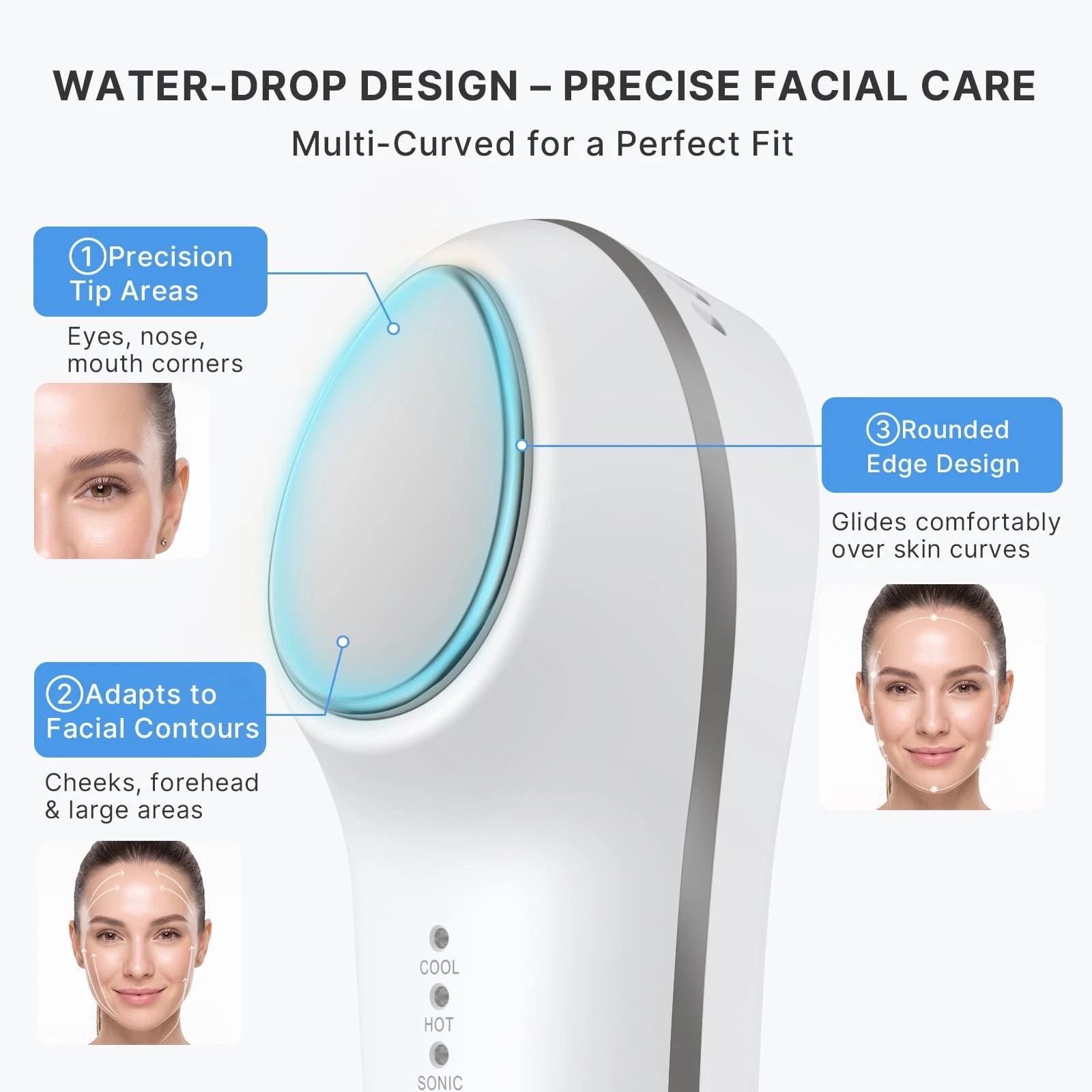 TOUCHBeauty Facial Massager Hot Cold Sonic 42C Heating 6C Cooling image 8