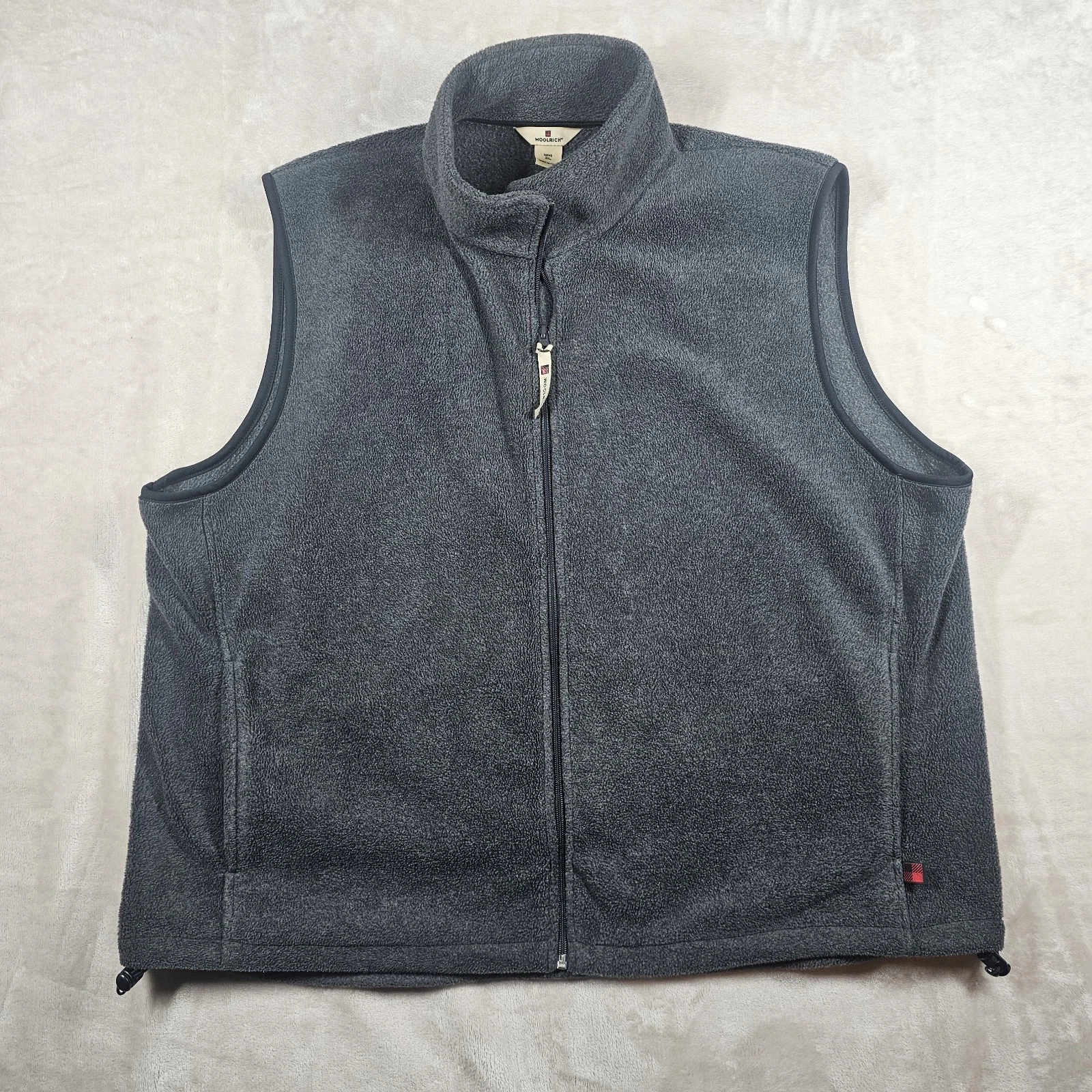 Woolrich Vest Mens 2xl Charcoal Heather Fleece Pockets Full Zip