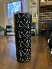 24oz WICKED Dragon Glassware Tumbler, Vacuum Insulated, Steel, Lid, PREOWNED