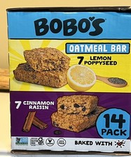 Bobo's Oat Bars 7 Lemon Poppyseed 7 Cinnamon Raisin 2.63 lbs- Jan 2026