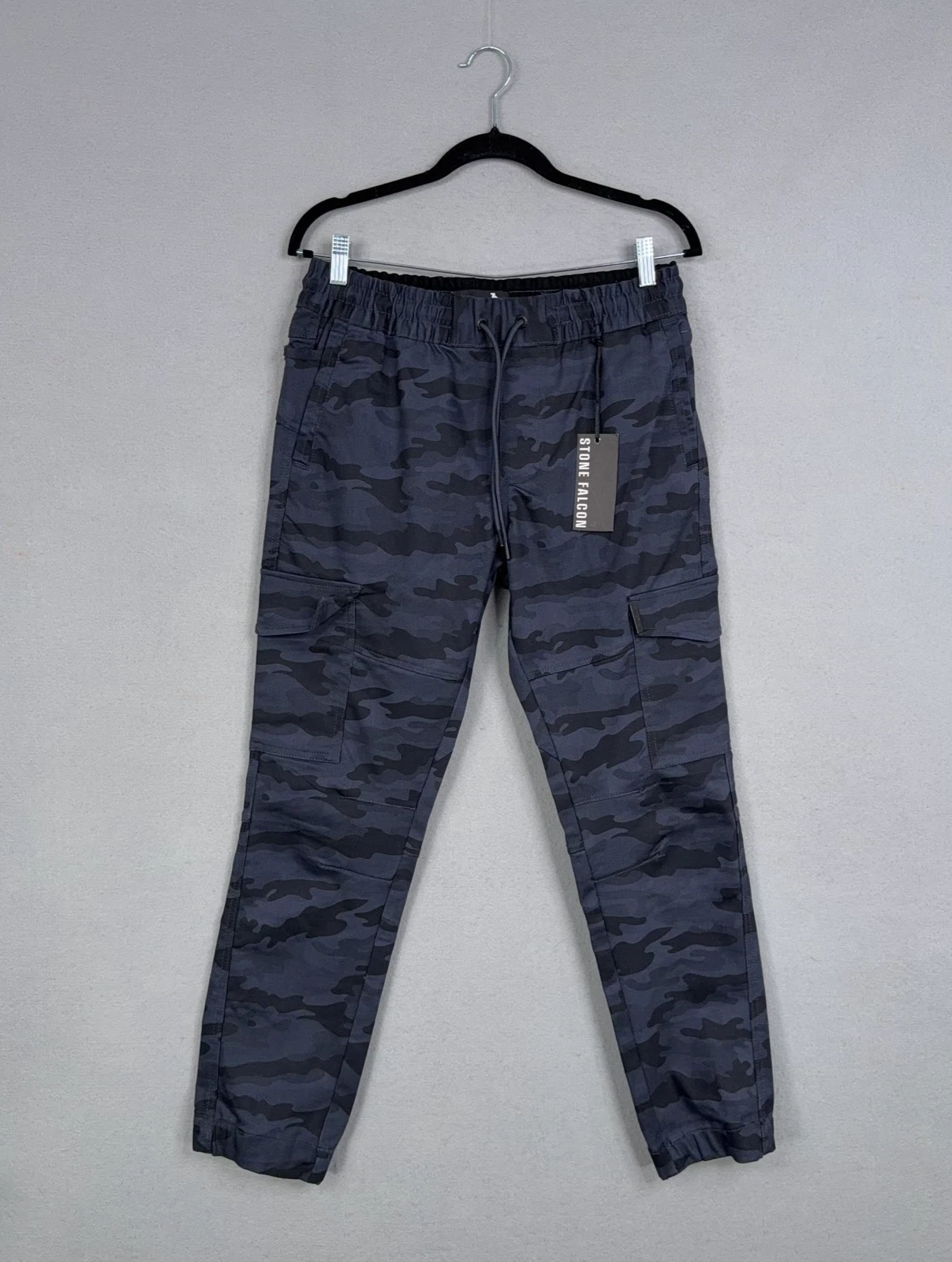 STONE FALCON Pants Mens Medium Blue Camo Cargo Jogger Slim Fit Stretch
Opens in a new window or tab