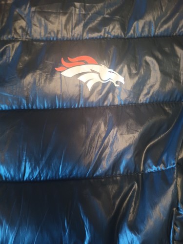 Denver Broncos Fanatics NFL Pro Line Quilted Puffer Coat Jacket Blue Size 3XL - Picture 8 of 12