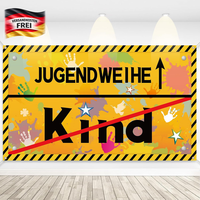 Jugendweihe Banner TüRdeko MäDchen Junge 185X90Cm Stoff Festliche Wanddekoration