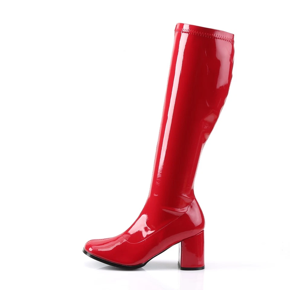 Sale GOGO-300 bequeme Funtasma Damen Stretchstiefel Boots knallrot Lack Gr 37 - Bild 3 von 4
