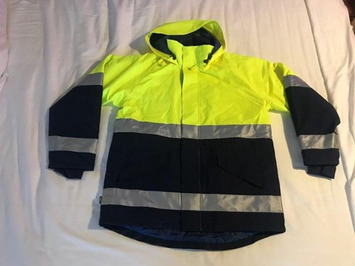 IKEA PADDED JACKET BLUE HIGH VISIBILITY YELLOW SIZE: L STRAIGHT I/J [NEW] - Picture 3 of 21