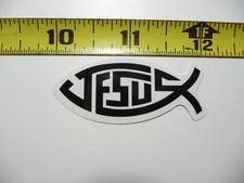 CLASSIC NICE JESUS FISH SYMBOL SMALL STICKER DECAL FAITH CHURCH CHRISTIAN BELIEF