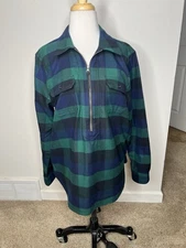 Vintage Chaps Flannel Watch Plaid Popover Shirt Women's L