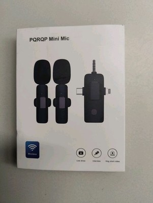 PQRQP 3 in 1 Professional Wireless Lavalier Microphone iPhone, Android Mini Mic