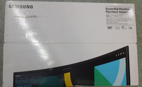 Samsung 27" Essential S3 (S36GD) FHD 100Hz Curved Monitor - LS27D36DGANXZA - 第 1/1 張圖片