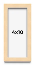 4x10 Solid Wood Picture Frame with UV Acrylic, Available in 6 Finishes