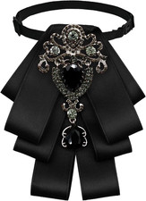 Bow Ties for Men Women, Womens Bow Tie Adjustable Pre-Tied Rhinestone Bowties Me