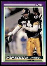 1990 SCORE NFL FOOTBALL Sports Card #495 - HARDY NICKERSON, Pittsburgh Steelers