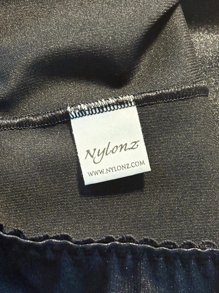 NYLONZ Hoher & WEICHER Strapsgürtel 14 Strumpfhalter METALLIC Glanz S 60-70cm - Bild 2 von 4