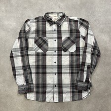 Levi's Shirt Mens Medium Plaid Flannel Checkered Western Button Up, Brown
