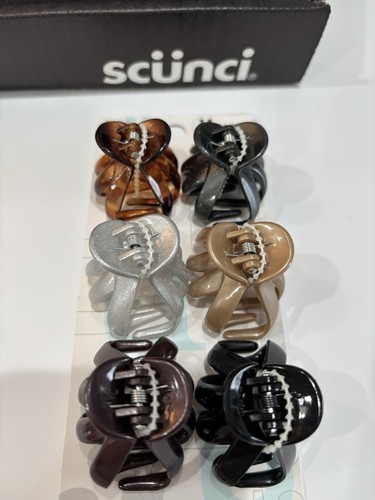 3 X 6 Scunci Jaw Hair Clips No-Slip Grip Mini Octopus Neutral Colors 18 Clips - Bild 3 von 6