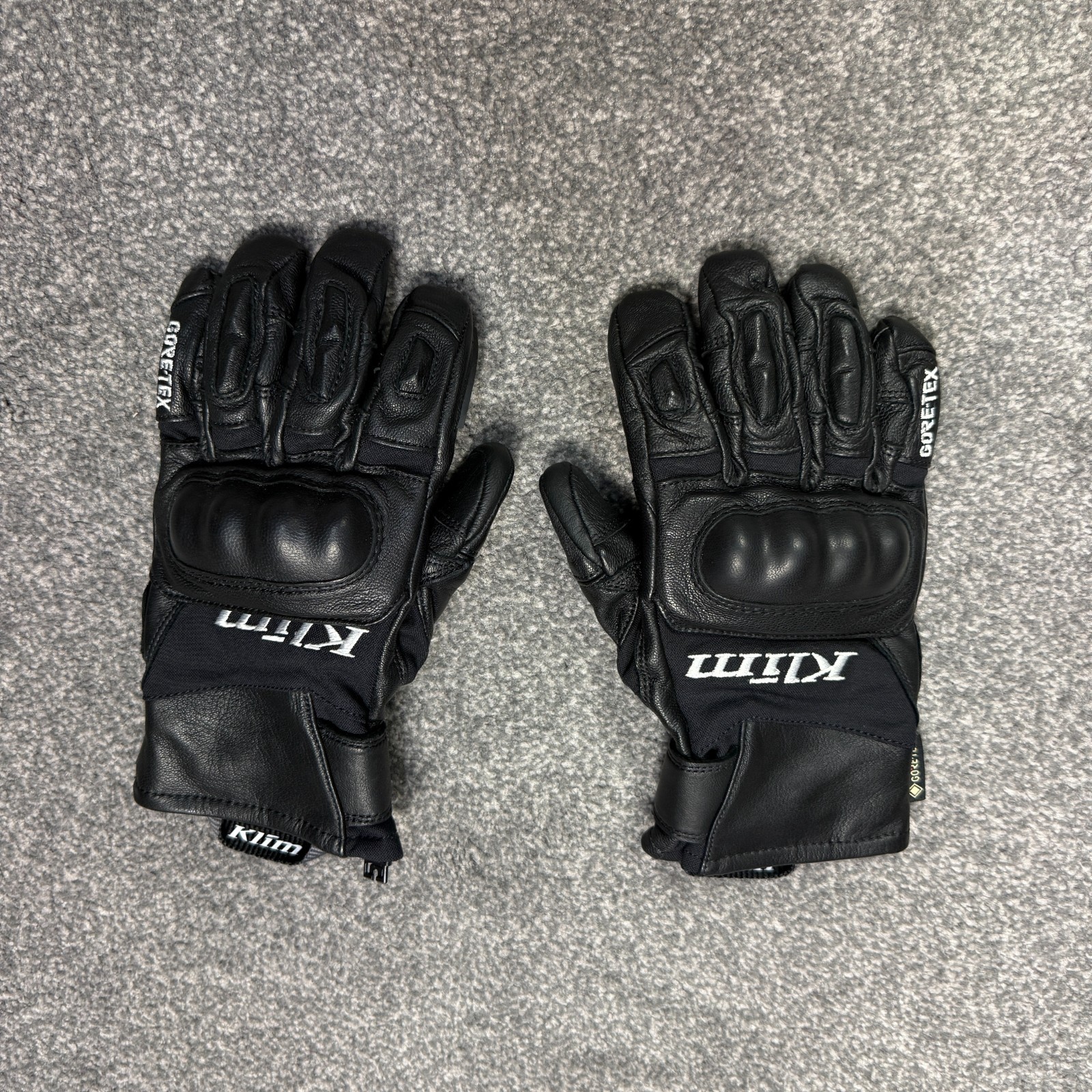 Vintage Klim Gore-Tex Knuckle Protection Black Leather Large Motorcycle Gloves image 3