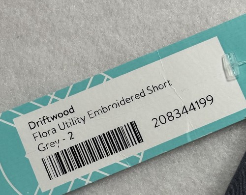 Neu mit Etikett Driftwood Flora Utility bestickte Shorts grau Gr. 26 Baumwollmischung Stretch - Bild 4 von 11
