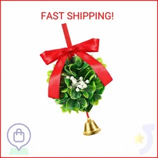 Juinte Christmas 4.72 Inch Hanging Mistletoe Ball Decor Christmas Tree Ornament 