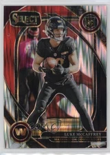 2024 Panini Select Club Level Black & Red Shock Prizm Luke McCaffrey Rookie RC