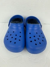 Crocs Blue Classic Lined Kids' Clogs Shoes Size C12