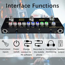 Multi Effects Guitar Pedal Delay Reverb Phase Chorus Distortion Overdrive 