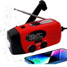 7-Band Emergency Weather AM/FM/WB Radio with NOAA Alerts, Flashlight, Phone