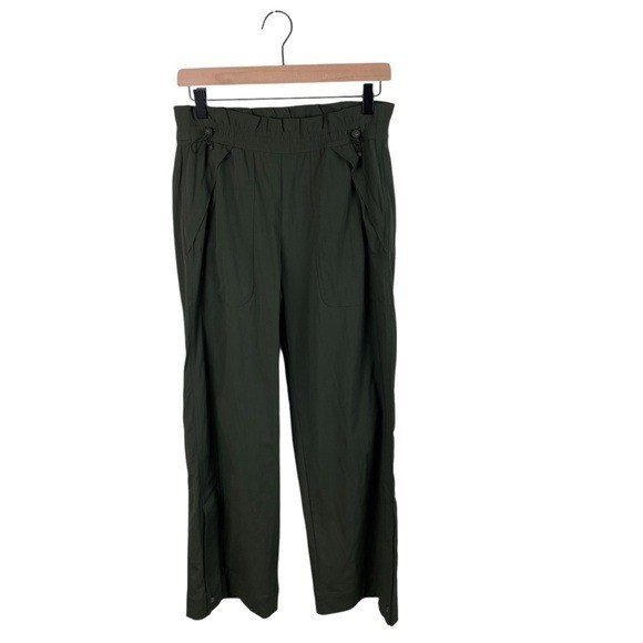 Athleta Trekkie High Rise Parachute Pants in Olive Green - Petite Small Gorpcore Style