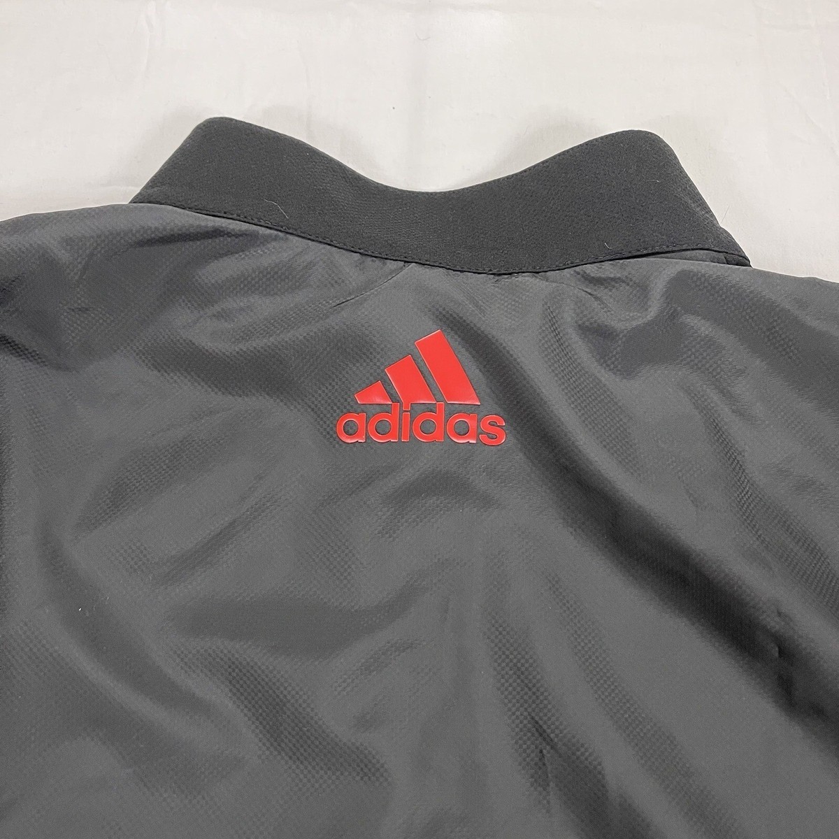 Adidas Men's 2XL XXL Golf Windbreaker Full Zip Red Black Adidas Men's 2XL XXL Golf Windbreaker Full Zip Red Black