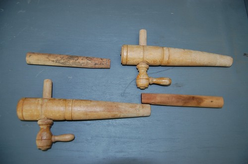 Antique Wooden Keg Taps - Picture 2 of 3