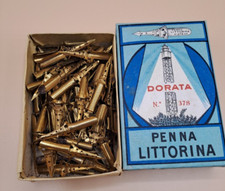 pennino LITTORINA 378 EF DORATA scatolo pieno nuovo rimanenza magazzino epoca
