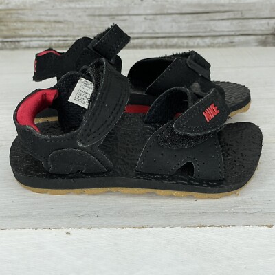 Nike ACG Air Deschutz Kids Size 5 - Black Atom-Red Sandals NEW