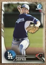 2016 Bowman Draft Picks & Prospects Chrome Andrew Sopko Los Angeles Dodgers