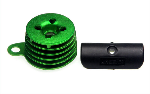 Motor-Attrappe Frontrammer 1/16 Mini Inferno grün Ersatzteil Kyosho IH-08G IH08G - 第 1/2 張圖片