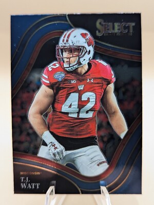 2022 Select Draft Picks T.J.  Watt Field Level card #132 Wisconsin Badgers