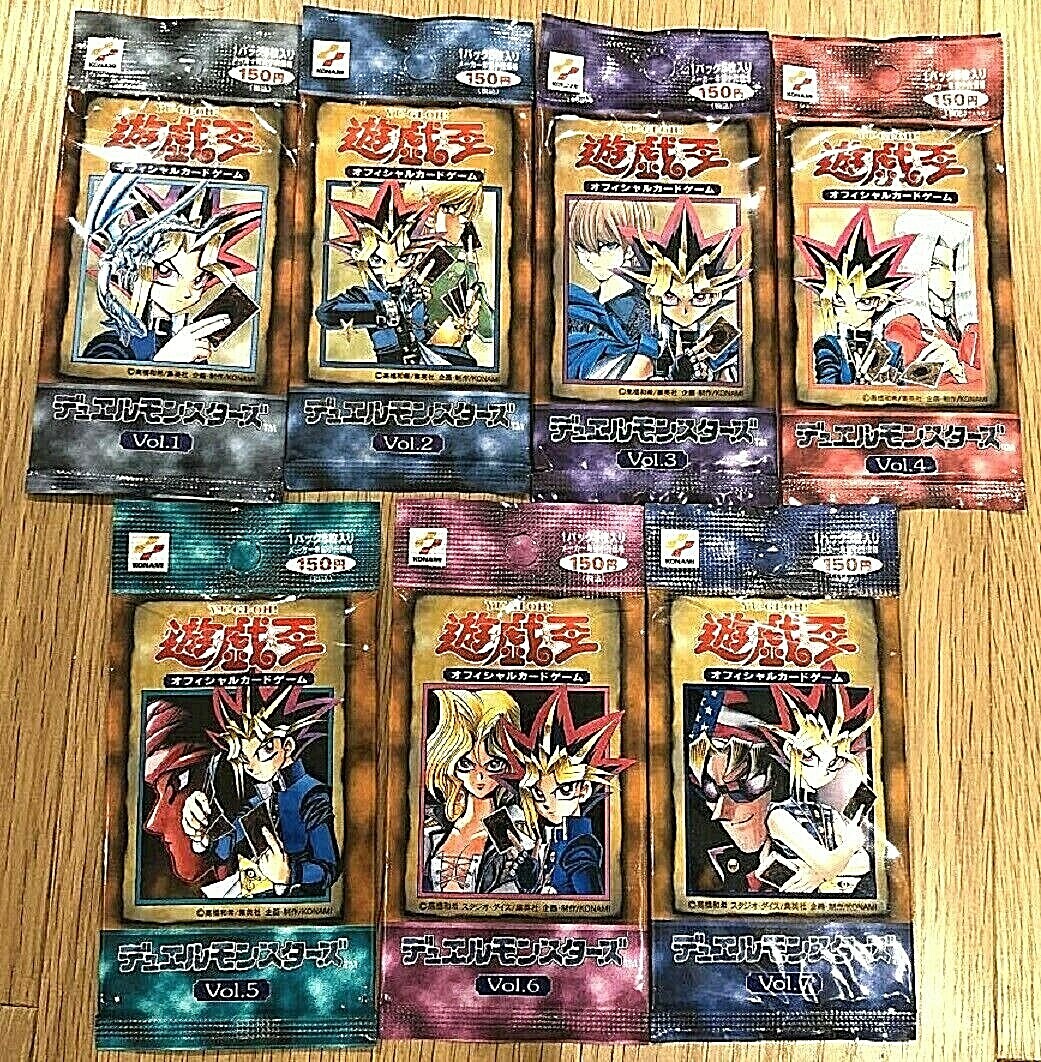Yugioh Booster Pack Vol.1 2 3 4 5 6 7 Set Very Old Rare Yugioh Booster Pack Vol.1 2 3 4 5 6 7 Set Very Old Rare