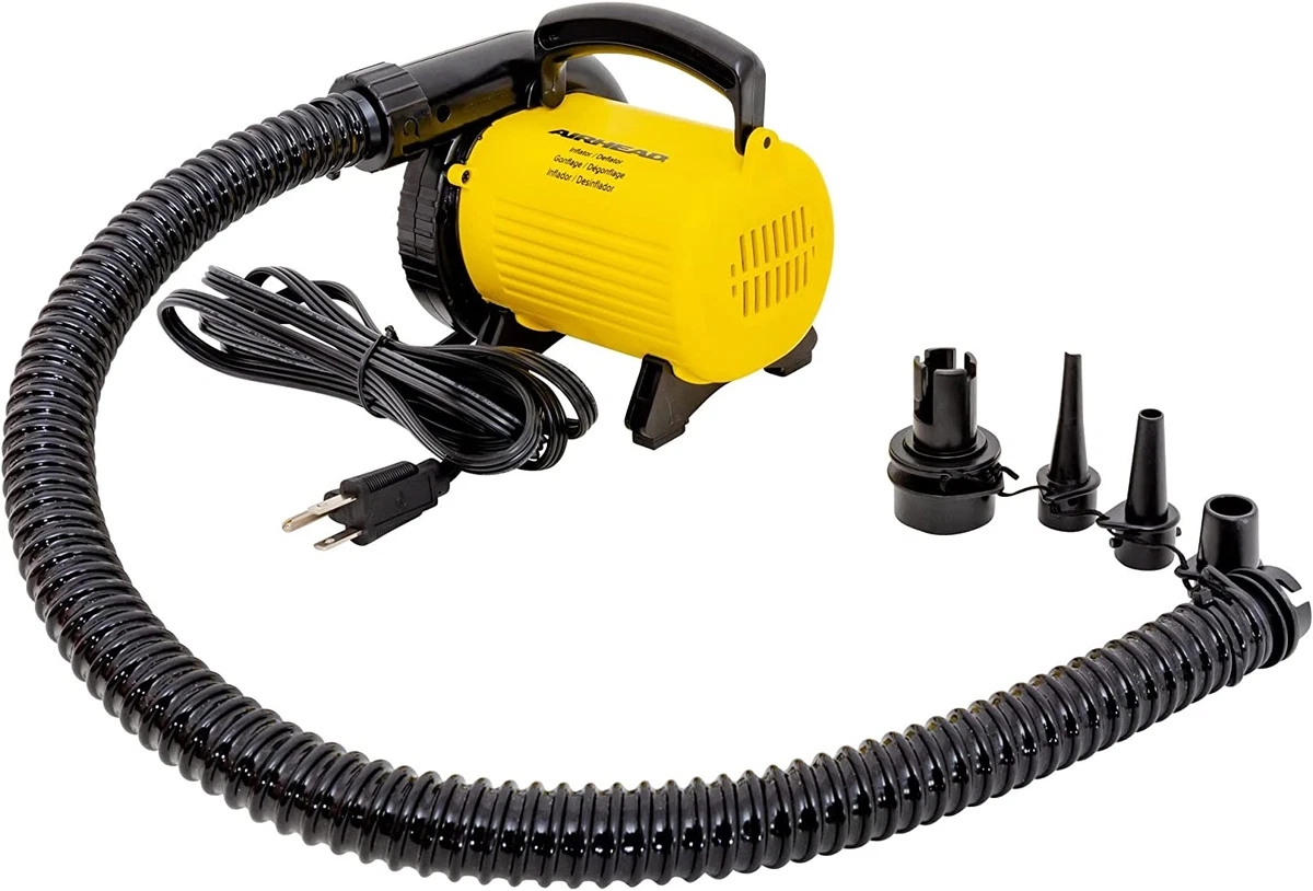 Airhead High Pressure Air Pump 120V Quickly Inflates Delates Tubes Boats Raf