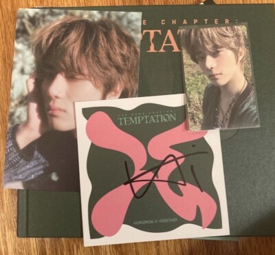 TXT サイン入り ポストカード Official Txt Kai signed postcard with all temptation daydream
